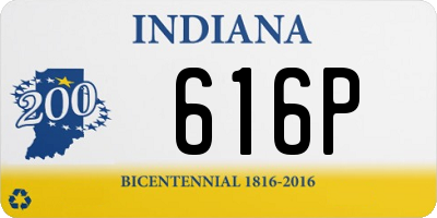 IN license plate 616P