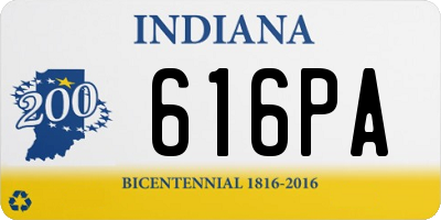 IN license plate 616PA