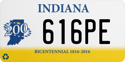 IN license plate 616PE