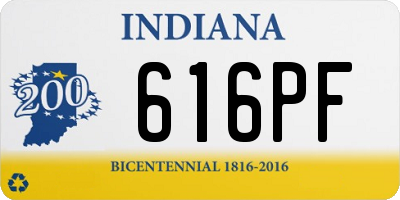 IN license plate 616PF