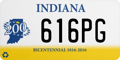 IN license plate 616PG