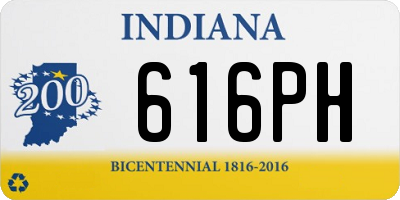 IN license plate 616PH