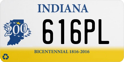 IN license plate 616PL