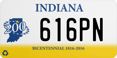 IN license plate 616PN