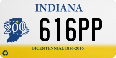 IN license plate 616PP