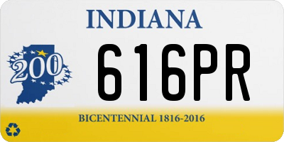 IN license plate 616PR