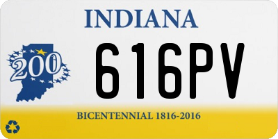 IN license plate 616PV