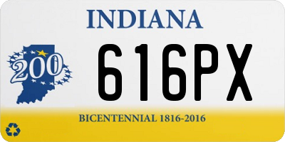 IN license plate 616PX