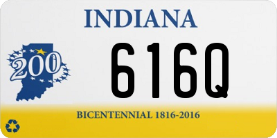 IN license plate 616Q