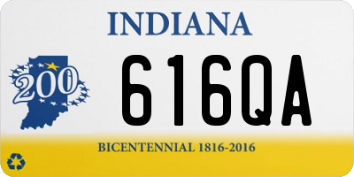 IN license plate 616QA