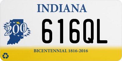 IN license plate 616QL