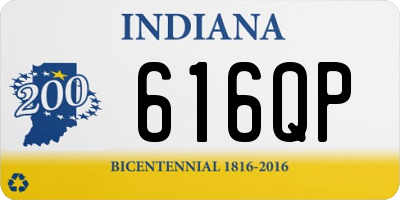 IN license plate 616QP