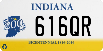 IN license plate 616QR