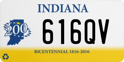 IN license plate 616QV