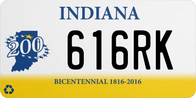 IN license plate 616RK