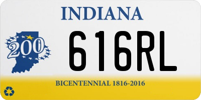 IN license plate 616RL