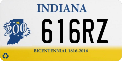 IN license plate 616RZ