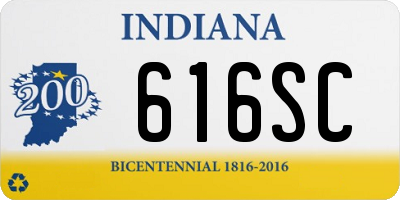 IN license plate 616SC