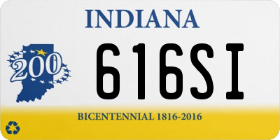 IN license plate 616SI