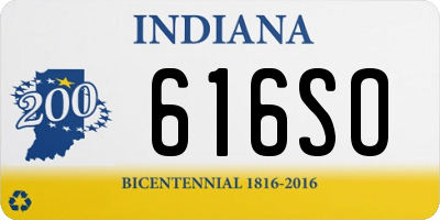 IN license plate 616SO