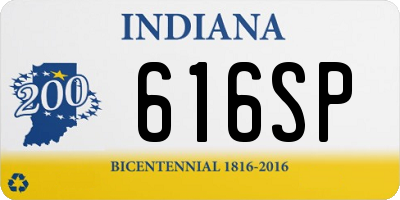 IN license plate 616SP