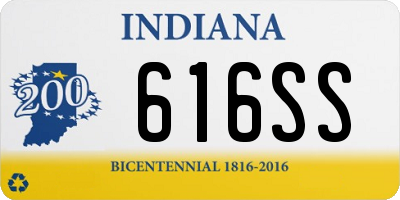 IN license plate 616SS