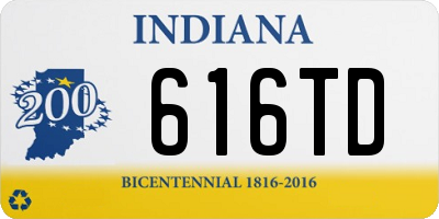 IN license plate 616TD