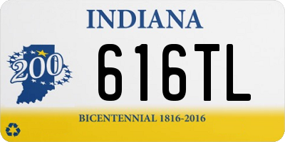 IN license plate 616TL