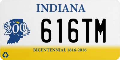 IN license plate 616TM