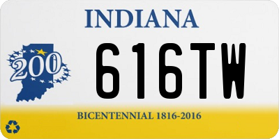 IN license plate 616TW