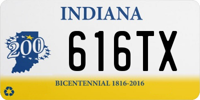 IN license plate 616TX
