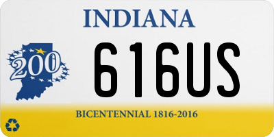 IN license plate 616US