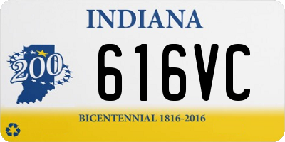 IN license plate 616VC