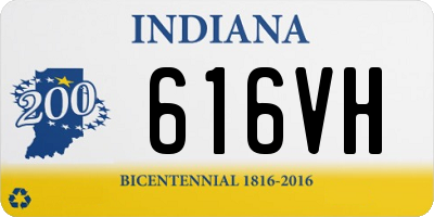 IN license plate 616VH