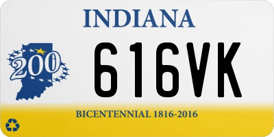 IN license plate 616VK