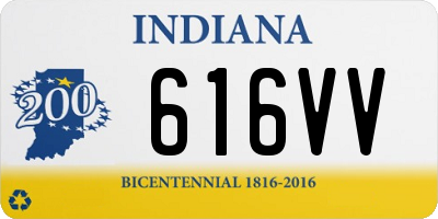 IN license plate 616VV