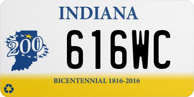 IN license plate 616WC