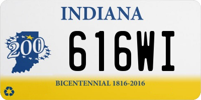 IN license plate 616WI