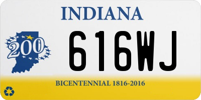 IN license plate 616WJ