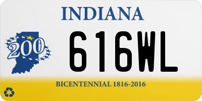 IN license plate 616WL