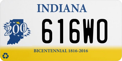 IN license plate 616WO