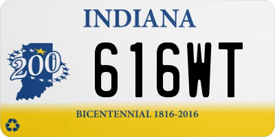 IN license plate 616WT