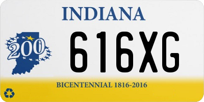 IN license plate 616XG