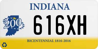 IN license plate 616XH