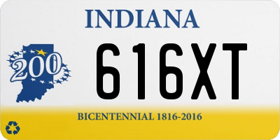 IN license plate 616XT