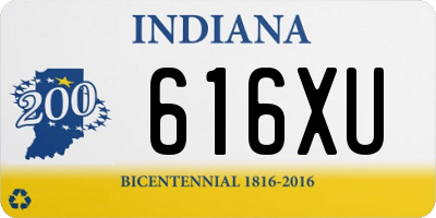 IN license plate 616XU