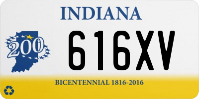 IN license plate 616XV