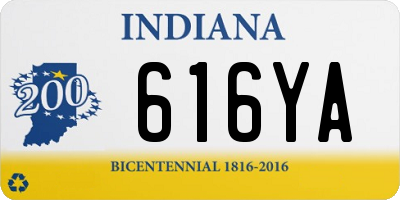 IN license plate 616YA