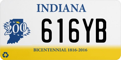 IN license plate 616YB