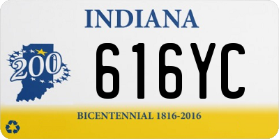 IN license plate 616YC